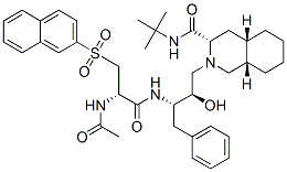 (3S,4aS,8aS)-2-[(2R,3S)-3-[[(2S)-2-acetamido-3-naphthalen-2-ylsulfonyl -propanoyl]amino]-2-hydroxy-4-phenyl-butyl]-N-tert-butyl-3,4,4a,5,6,7, 8,8a-octahydro-1H-isoquinoline-3-carboxamide