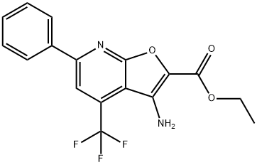 3-氨基-6-苯基-4-(三氟甲基)呋喃[2,3-B]吡啶-2-甲酸乙酯