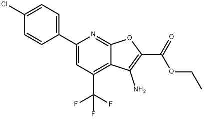 ETHYL 3-AMINO-6-(4-CHLOROPHENYL)-4-(TRIFLUOROMETHYL)FURO[2,3-B]PYRIDINE-2-CARBOXYLATE