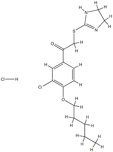 1-(3-chloro-4-pentoxy-phenyl)-2-(4,5-dihydro-1H-imidazol-2-ylsulfanyl) ethanone hydrochloride