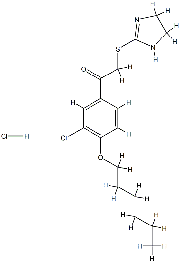 1-(3-chloro-4-hexoxy-phenyl)-2-(4,5-dihydro-1H-imidazol-2-ylsulfanyl)e thanone hydrochloride