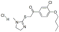 1-(4-butoxy-3-chloro-phenyl)-2-[(1-methyl-4,5-dihydroimidazol-2-yl)sul fanyl]ethanone hydrochloride