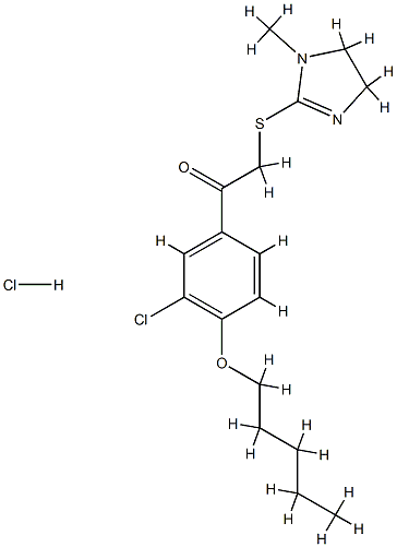 1-(3-chloro-4-pentoxy-phenyl)-2-[(1-methyl-4,5-dihydroimidazol-2-yl)su lfanyl]ethanone hydrochloride