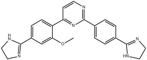 4-[4-(4,5-dihydro-1H-imidazol-2-yl)-2-methoxy-phenyl]-2-[4-(4,5-dihydr o-1H-imidazol-2-yl)phenyl]pyrimidine