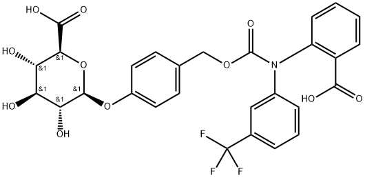 -bta--D-Glucopyranosiduronic  acid,  4-[[[[(2-carboxyphenyl)[3-(trifluoromethyl)phenyl]amino]carbonyl]oxy]methyl]phenyl