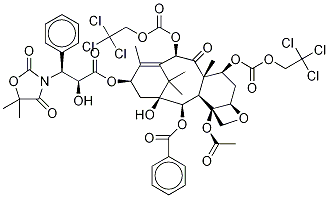 3’-De-tert-butoxycarbonylamino-3’-[3-(5,5-dimethyl-2,4-dioxo-1,3-oxazolidinyl)]-7,10-O-bis{[(2,2,2-trichloroethyl)oxy]carbonyl}-docetaxel