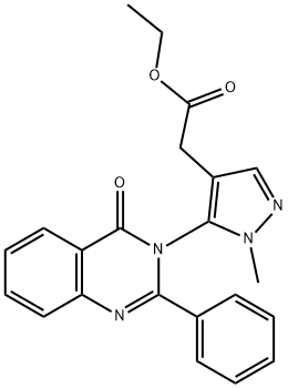 ethyl 2-[1-methyl-5-(4-oxo-2-phenyl-quinazolin-3-yl)pyrazol-4-yl]aceta te