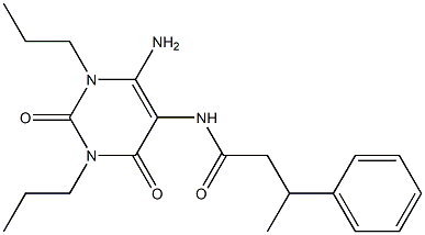 Benzenepropanamide,  N-(6-amino-1,2,3,4-tetrahydro-2,4-dioxo-1,3-dipropyl-5-pyrimidinyl)--bta--methyl-