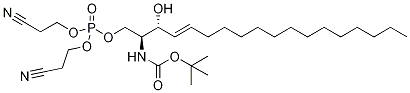 Bis(2-cyanoethyl)-1-(N-tert-butyloxycarbonyl)-D-erythro-D-sphingosine-1-phosphate