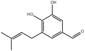 Benzaldehyde, 3,4-dihydroxy-5-(3-methyl-2-butenyl)- (9CI)
