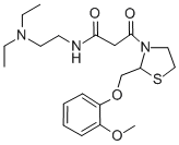3-Thiazolidinepropanamide, N-(2-(diethylamino)ethyl)-2-((2-methoxyphen oxy)methyl)-beta-oxo-