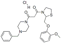 1-(4-benzylpiperazin-1-yl)-3-[2-[(2-methoxyphenoxy)methyl]thiazolidin- 3-yl]propane-1,3-dione hydrochloride