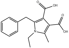 2-benzyl-1-ethyl-5-methyl-pyrrole-3,4-dicarboxylic acid