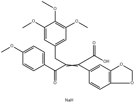SODIUM (Z)-2-(1,3-BENZODIOXOL-5-YL)-4-(4-METHOXYPHENYL)-4-OXO-3-[(3,4,5-TRIMETHOXYPHENYL)METHYL]BUT-2-ENOATE