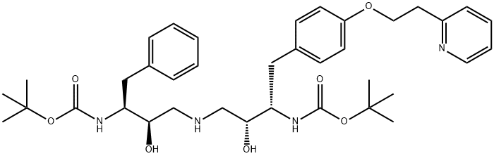 [1S-[1R*,2S*(2S*,3R*)]]-[3-[[3-[[(1,1-Dimethylethoxy)-carbonyl]amino]- 2-hydroxy-4-[4-[2-(2-pyridinyl)ethoxy]phenyl]butyl]amino]-2-hydroxy-1- (phenylmethyl)propyl]carbamic Acid, 1,1-Dimethylethyl ester