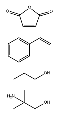 2,5-Furandione, polymer with ethenylbenzene, propyl ester, compd. with 2-amino-2-methyl-1-propanol