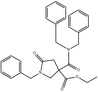 ETHYL 1-BENZYL-3-(DIBENZYLCARBAMOYL)-5-OXOPYRROLIDINE-3-CARBOXYLATE