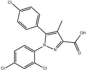 1-(2,4-二氯苯基)-5-对氯苯基-4-甲基-吡唑-3-甲酸