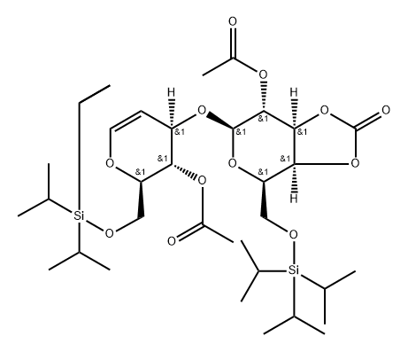 3-O-[2-O-乙酰基-3,4-O-羰基-6-O-[三(1-甲基乙基)硅烷基]-BETA-D-吡喃半乳糖基]-1,5-脱水-2-脱氧-6-O-[三(1-甲基乙基)硅烷基]-D-阿拉伯-己-1-烯糖醇乙酸酯