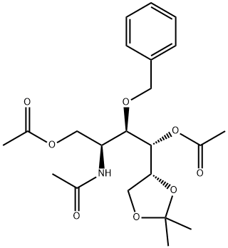 D-Glucitol, 2-(acetylamino)-2-deoxy-5,6-O-(1-methylethylidene)-3-O-(phenylmethyl)-, 1,4-diacetate