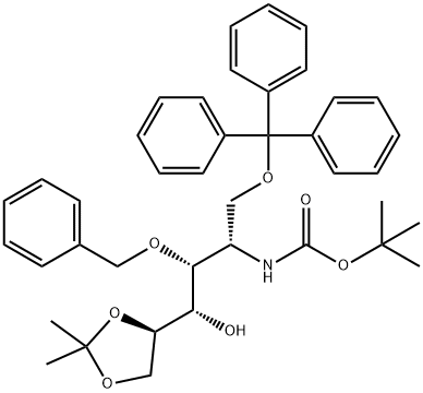 D-Glucitol, 2-deoxy-2-(1,1-dimethylethoxy)carbonylamino-5,6-O-(1-methylethylidene)-3-O-(phenylmethyl)-1-O-(triphenylmethyl)-