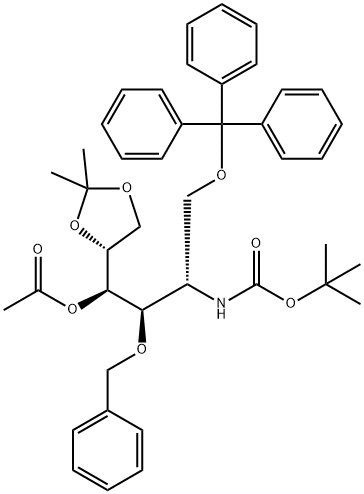 D-Galactitol, 2-deoxy-2-(1,1-dimethylethoxy)carbonylamino-5,6-O-(1-methylethylidene)-3-O-(phenylmethyl)-1-O-(triphenylmethyl)-, 4-acetate
