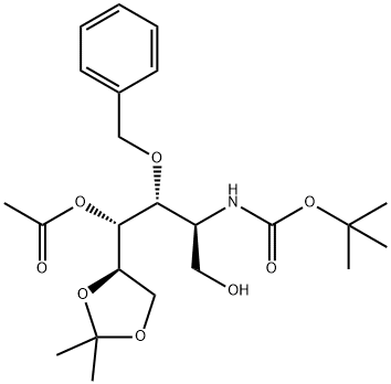 D-Galactitol, 2-deoxy-2-(1,1-dimethylethoxy)carbonylamino-5,6-O-(1-methylethylidene)-3-O-(phenylmethyl)-, 4-acetate