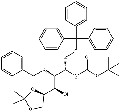 D-Galactitol, 2-deoxy-2-(1,1-dimethylethoxy)carbonylamino-5,6-O-(1-methylethylidene)-3-O-(phenylmethyl)-1-O-(triphenylmethyl)-