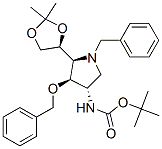 Carbamic acid, 5-(2,2-dimethyl-1,3-dioxolan-4-yl)-4-(phenylmethoxy)-1-(phenylmethyl)-3-pyrrolidinyl-, 1,1-dimethylethyl ester, 3S-3.alpha.,4.beta.,5.beta.(R*)-
