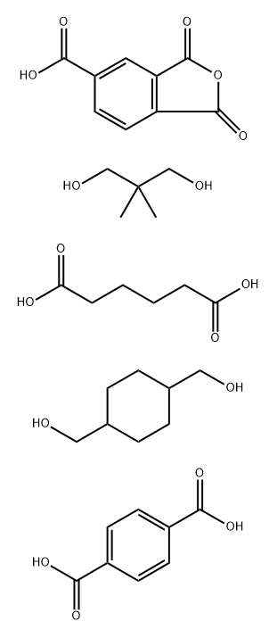 1,4-Benzenedicarboxylic acid, polymer with 1,4-cyclohexanedimethanol, 1,3-dihydro-1,3-dioxo-5-isobenzofurancarboxylic acid, 2,2-dimethyl-1,3-propanediol and hexanedioic acid