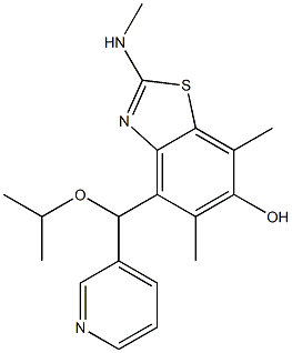6-Benzothiazolol,  5,7-dimethyl-2-(methylamino)-4-[(1-methylethoxy)-3-pyridinylmethyl]-