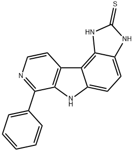 Pyrido[4,3:4,5]pyrrolo[3,2-e]benzimidazole-2(1H)-thione,  3,6-dihydro-7-phenyl-