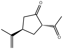 Cyclopentanone, 2-acetyl-4-(1-methylethenyl)-, (2S-trans)- (9CI)