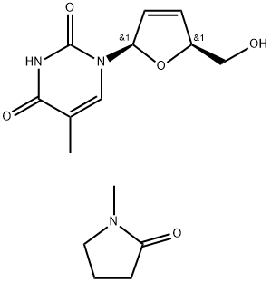 ThyMidine, 2',3'-didehydro-3'-deoxy-, coMpd. with 1-Methyl-2-pyrrolidinone (1:1) (9CI)