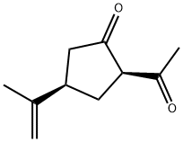 Cyclopentanone, 2-acetyl-4-(1-methylethenyl)-, (2R-cis)- (9CI)