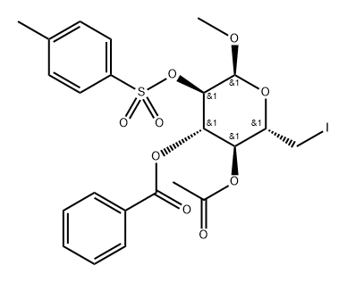 .alpha.-D-Glucopyranoside, methyl 6-deoxy-6-iodo-, 4-acetate 3-benzoate 2-(4-methylbenzenesulfonate)