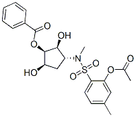 Benzenesulfonamide, N-2-(acetyloxy)methyl-4-(benzoyloxy)-3,5-dihydroxycyclopentyl-4-methyl-, 1S-(1.alpha.,2.beta.,3.alpha.,4.beta.,5.alpha.)-