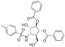 Benzenesulfonamide, N-3,4-bis(benzoyloxy)-2-hydroxy-5-(hydroxymethyl)cyclopentyl-4-methyl-, 1S-(1.alpha.,2.alpha.,3.beta.,4.alpha.,5.beta.)-