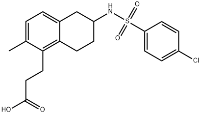 1-NAPTHALENEPROPANOIC ACID, 6-(((4-CHLOROPHENYL)SULFONYL)AMINO)-5,6,7,8-TETRAHYDRO-2-METHYL