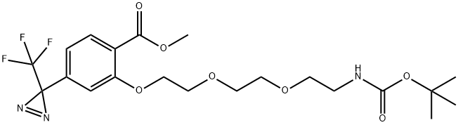 2-[2-[2-(2-t-Boc-aminoethoxy]ethoxy]ethoxy]-4-[3-(trifluoromethyl)-3H-diazirin-3-yl]benzoic Acid, Methyl Ester