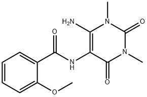 Benzamide,  N-(6-amino-1,2,3,4-tetrahydro-1,3-dimethyl-2,4-dioxo-5-pyrimidinyl)-2-methoxy-
