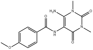 Benzamide,  N-(6-amino-1,2,3,4-tetrahydro-1,3-dimethyl-2,4-dioxo-5-pyrimidinyl)-4-methoxy-