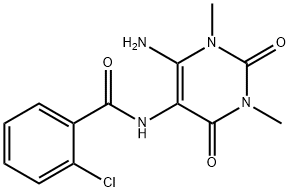 Benzamide,  N-(6-amino-1,2,3,4-tetrahydro-1,3-dimethyl-2,4-dioxo-5-pyrimidinyl)-2-chloro-