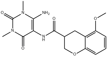 2H-1-Benzopyran-3-carboxamide,  N-(6-amino-1,2,3,4-tetrahydro-1,3-dimethyl-2,4-dioxo-5-pyrimidinyl)-3,4-dihydro-5-methoxy-