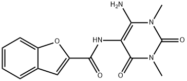 2-Benzofurancarboxamide,  N-(6-amino-1,2,3,4-tetrahydro-1,3-dimethyl-2,4-dioxo-5-pyrimidinyl)-