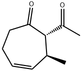 4-Cyclohepten-1-one, 2-acetyl-3-methyl-, trans- (9CI)