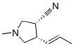 3-Pyrrolidinecarbonitrile,1-methyl-4-(1-propenyl)-,[3alpha,4alpha(E)]-(9CI)
