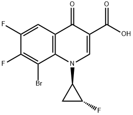 3-Quinolinecarboxylic acid, 8-broMo-6,7-difluoro-1-(2-fluorocyclopropyl)-1,4-dihydro-4-oxo-, trans- (9CI)