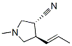 3-Pyrrolidinecarbonitrile,1-methyl-4-(1-propenyl)-,[3alpha,4beta(E)]-(9CI)