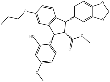 METHYL (1S,2S)-1-(1,3-BENZODIOXOL-5-YL)-3-(2-HYDROXY-4-METHOXYPHENYL)-5-PROPOXYINDANE-2-CARBOXYLATE